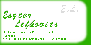 eszter lefkovits business card